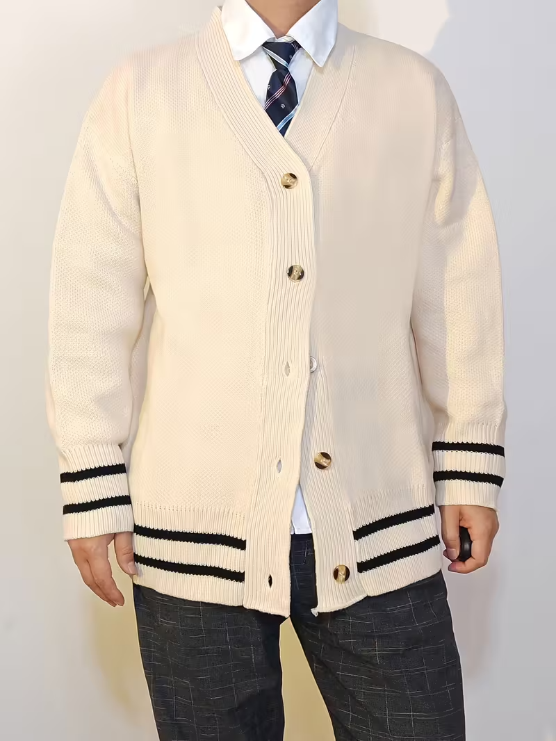 Men’s V-Neck Cardigan with Buttons