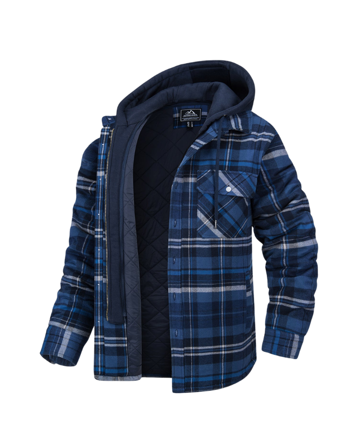 Men’s Plaid Hooded Flannel Jacket