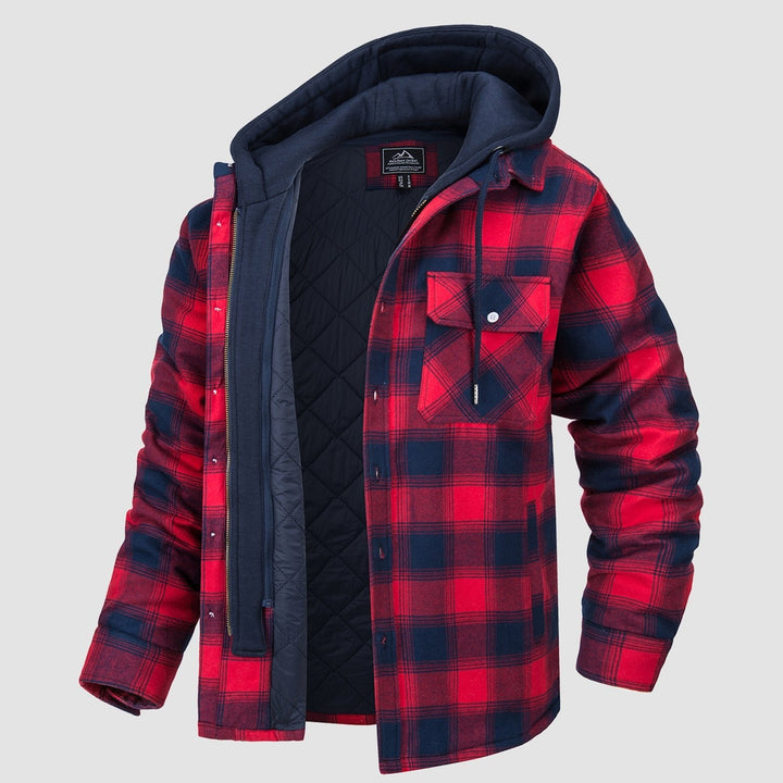 Men’s Plaid Hooded Flannel Jacket