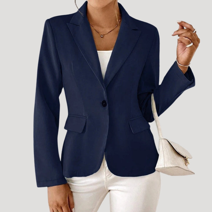 Women’s Single-Button Long Sleeve Fitted Blazer